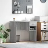 Image de vidaXL Vidaxl Bureau Avec Rangement Gris Sonoma 90x49.5x75 Cm Bois D'ingénierie