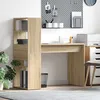 Image de vidaXL Vidaxl Bureau Avec Rangement Chêne De Sonoma 113x54x120 Cm Bois D'ingénierie