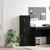 Image de vidaXL Buffet en chÃªne noir ChÃªne noir MDF et placage en bois Moyen