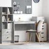 Image de vidaXL Bureau d'Ã©criture BÃ©ton gris MDF 90 x 40 x 76 cm Moderne Bureau