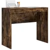 Image de Vidaxl Bureau D'Ã©criture ChÃªne FumÃ© Bois D'ingÃ©nierie 90 X 40 X 76 Cm