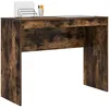 Image de vidaXL Vidaxl Bureau D'écriture Chêne Fumé Bois D'ingénierie 100 X 40 X 76 Cm