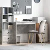 Image de vidaXL Vidaxl Bureau En Béton Gris 80x50x76 Cm En Bois D'ingénierie