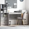 Image de vidaXL bureau d'Ã©criture gris gris sonoma bois d'ingÃ©nierie