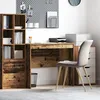 Image de vidaXL Vidaxl Bureau D'écriture - Bois Ancien Bois De Récup Panneau De Particules