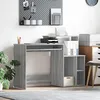 Image de vidaXL Vidaxl Bureau Avec Rangement Gris Sonoma 120,5 X 44 X 88,5 Cm Bois D'ingénierie