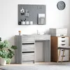 Image de vidaXL Vidaxl Bureau D'écriture Gris Grey Sonoma Bois D'ingénierie Moyen