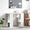 Image de vidaXL Vidaxl Bureau D'angle Blanc Blanc Mdf Moyen Rangement
