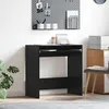 Image de vidaXL Vidaxl Bureau D'ordinateur Chêne Noir Panneau De Particules Compact