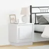Image de Tables de chevet vidaXL Blanc Bois d'ingÃ©nierie 44 x 34,5 x 45 cm