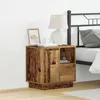 Image de Vidaxl Bois Ancien Bois D'ingÃ©nierie Moyenne Table De Chevet