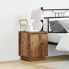 Image de Vidaxl Table De Chevet Avec LumiÃ¨res Led En Bois Ancien 39x34,5x50 Cm
