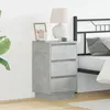 Image de vidaXL Cabinet de Chevet avec Ãclairage LED Gris BÃ©ton 39x34,5x65 cm Bois d'ingÃ©nierie
