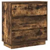 Image de Vidaxl Table De Nuit Avec Led ChÃªne FumÃ© 71x34,5x75 Cm En Bois D'ingÃ©nierie
