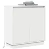 Image de vidaXL Buffet LED blanc - 71x34.5x75 cm, en bois d'ingÃ©nierie