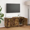 Image de Vidaxl Meuble Tv ChÃªne FumÃ© 100x38x49 Cm Bois D'ingÃ©nierie