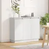 Image de Buffet vidaXL avec LED Blanc 90x32x75 cm en bois d'ingÃ©nierie