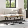 Image de Table Basse Vidaxl En Bois Ancien 100x50x40 Cm, En AgglomÃ©rÃ© Et MÃ©tal