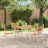 Image de vidaXL Vidaxl Chaises De Jardin Empilables 4 Pcs En Bois Massif De Teck Et Métal
