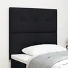 Image de TÃªte de lit capitonnÃ©e noire en tissu 80 cm
