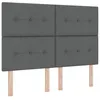 Image de vidaXL TÃªte de lit capitonnÃ©e gris foncÃ© 140 cm Tissu