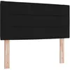 Image de vidaXL TÃªte de lit Design Lignes Noire 90 cm Tissu