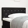 Image de vidaXL TÃªte de lit LED avec boutons en cristal noire 100 cm en velours, vidaXL TÃªte de lit avec boutons en cristal noire 100 cm en velours