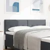 Image de TÃªte de lit LED vidaXL capitonnÃ©e gris foncÃ© 72 cm en velours