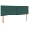Image de vidaXL TÃªte de lit LED BoutonnÃ© Vert FoncÃ© 72 cm Velours
