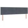 Image de vidaXL TÃªte de lit LED rembourrÃ©e gris foncÃ© 180 cm Velours