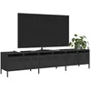 Image de Vidaxl Meuble Tv Noir 202x39x43,5 Cm Acier Laminé À Froid