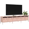 Image de vidaXL Meuble TV rose 202x39x43,5 cm acier laminé à froid