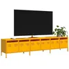 Image de vidaXL Meuble TV jaune moutarde 202x39x43,5 cm acier laminé à froid3307152