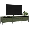 Image de vidaXL Meuble TV vert olive 202x39x43,5 cm acier laminé à froid3307153