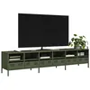 Image de vidaXL Meuble TV vert olive 202x39x43,5 cm acier laminé à froid3307159