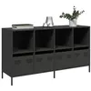 Image de vidaXL Buffet noir 135x39x73,5 cm acier laminé à froid3307161