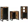 Image de Vidaxl Ensemble De Mobilier De Salle De Bain Avec ÃtagÃ¨re Avec Stockage Avec Porte 3 Pcs