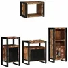 Image de Vidaxl Ensemble De Mobilier De Salle De Bain Avec ÃtagÃ¨re Avec Stockage Avec Porte 4 Pcs