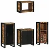 Image de Vidaxl Ensemble De Mobilier De Salle De Bain Avec ÃtagÃ¨re Avec Stockage Avec Porte 4 Pcs