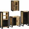 Image de vidaXL Vidaxl Ensemble De Mobilier De Salle De Bain Montage Mural 4 Pcs
