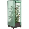 Image de Vidaxl JardiniÃ¨re SurÃ©levÃ©e Avec Housse Aspect Rotin 40x40x123 Cm