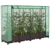 Image de vidaXL Jardinière surélevée avec housse aspect rotin 160x40x123 cm4015798