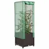 Image de vidaXL Jardinière surélevée avec housse aspect rotin 40x40x139 cm