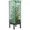 Image de Vidaxl JardiniÃ¨re SurÃ©levÃ©e Avec Housse Aspect Rotin 40x40x140 Cm