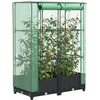 Image de Vidaxl JardiniÃ¨re SurÃ©levÃ©e Avec Housse Aspect Rotin 80x40x123 Cm