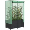 Image de Vidaxl JardiniÃ¨re SurÃ©levÃ©e Avec Housse Aspect Rotin 80x40x138 Cm