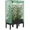 Image de Vidaxl JardiniÃ¨re SurÃ©levÃ©e Avec Housse Aspect Rotin 80x40x140 Cm