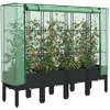 Image de Vidaxl JardiniÃ¨re SurÃ©levÃ©e Avec Housse Aspect Rotin 160x40x140 Cm