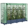 Image de vidaXL Jardinière surélevée avec housse aspect rotin 160x40x123 cm4015826
