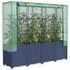 Image de vidaXL Jardinière surélevée avec housse aspect rotin 160x40x153 cm4015831